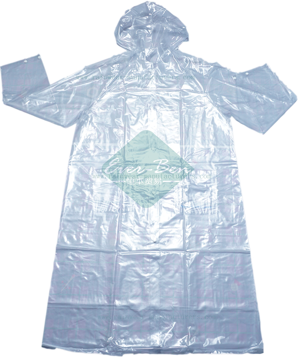 Soft clear plastic raincoat manufacturer-clear pvc raincoat-womens plastic raincoats